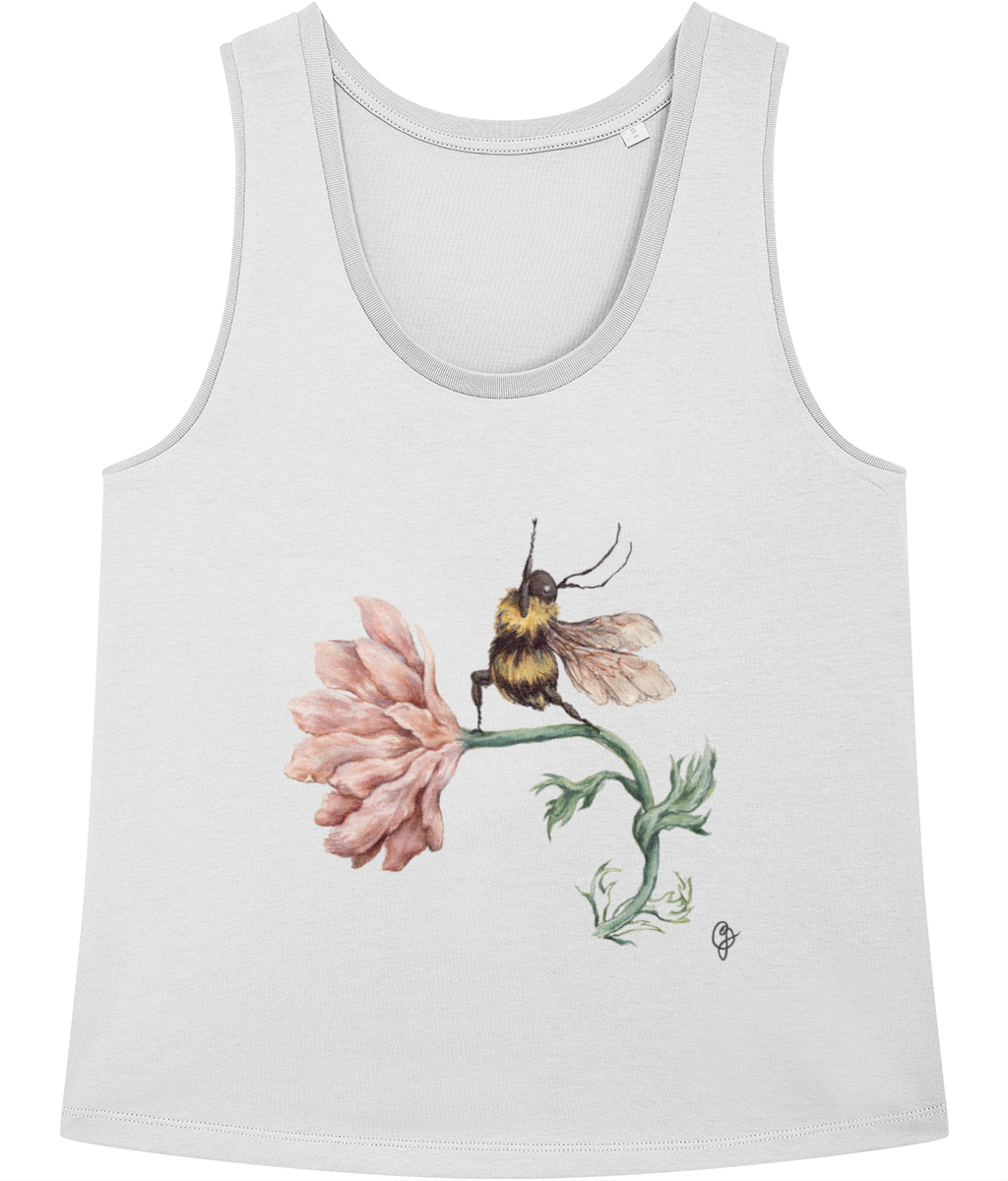 Yoga Vest featuring a warrior one yoga pose illustration