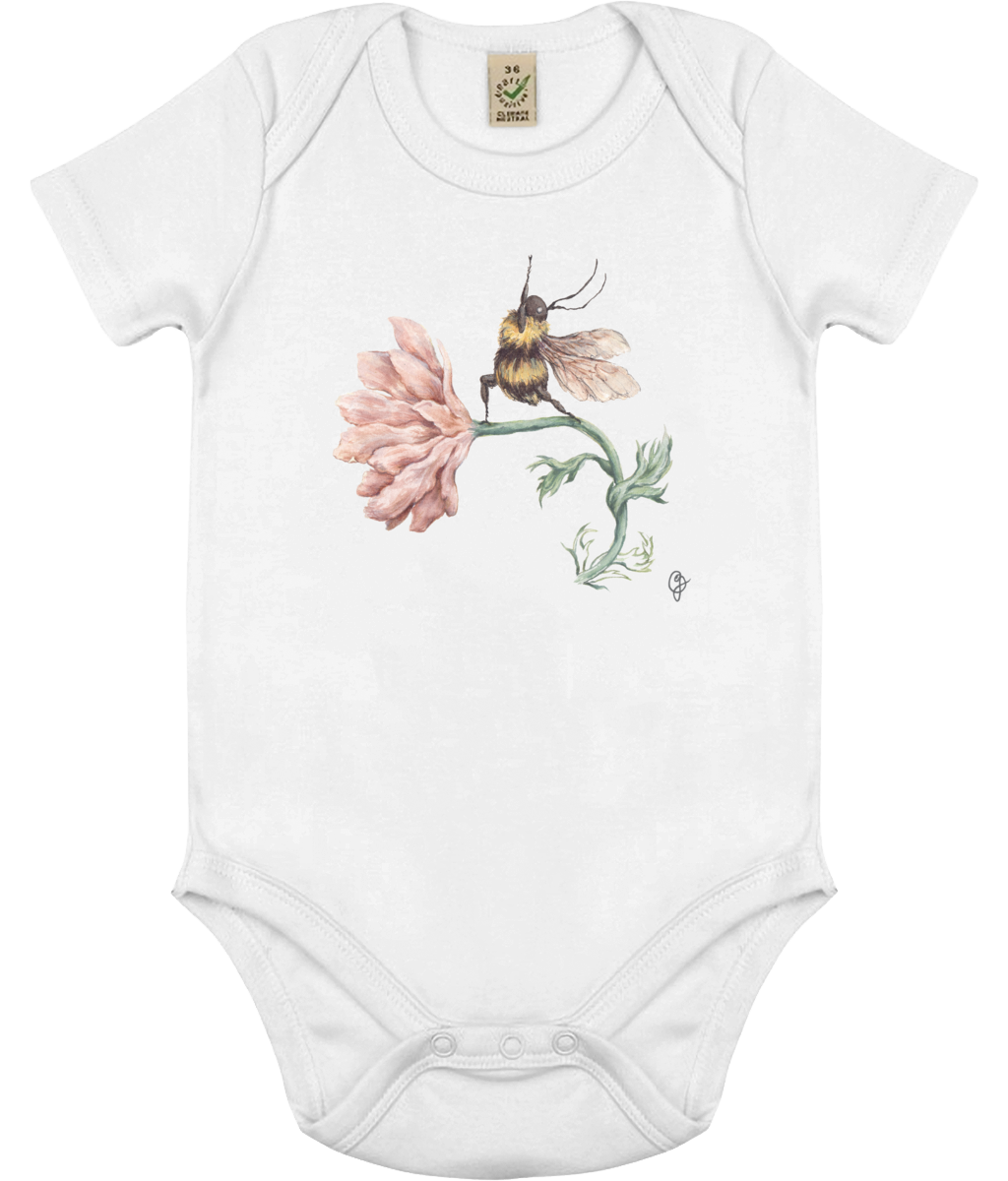 Organic Cotton Yoga Bee Babygrow