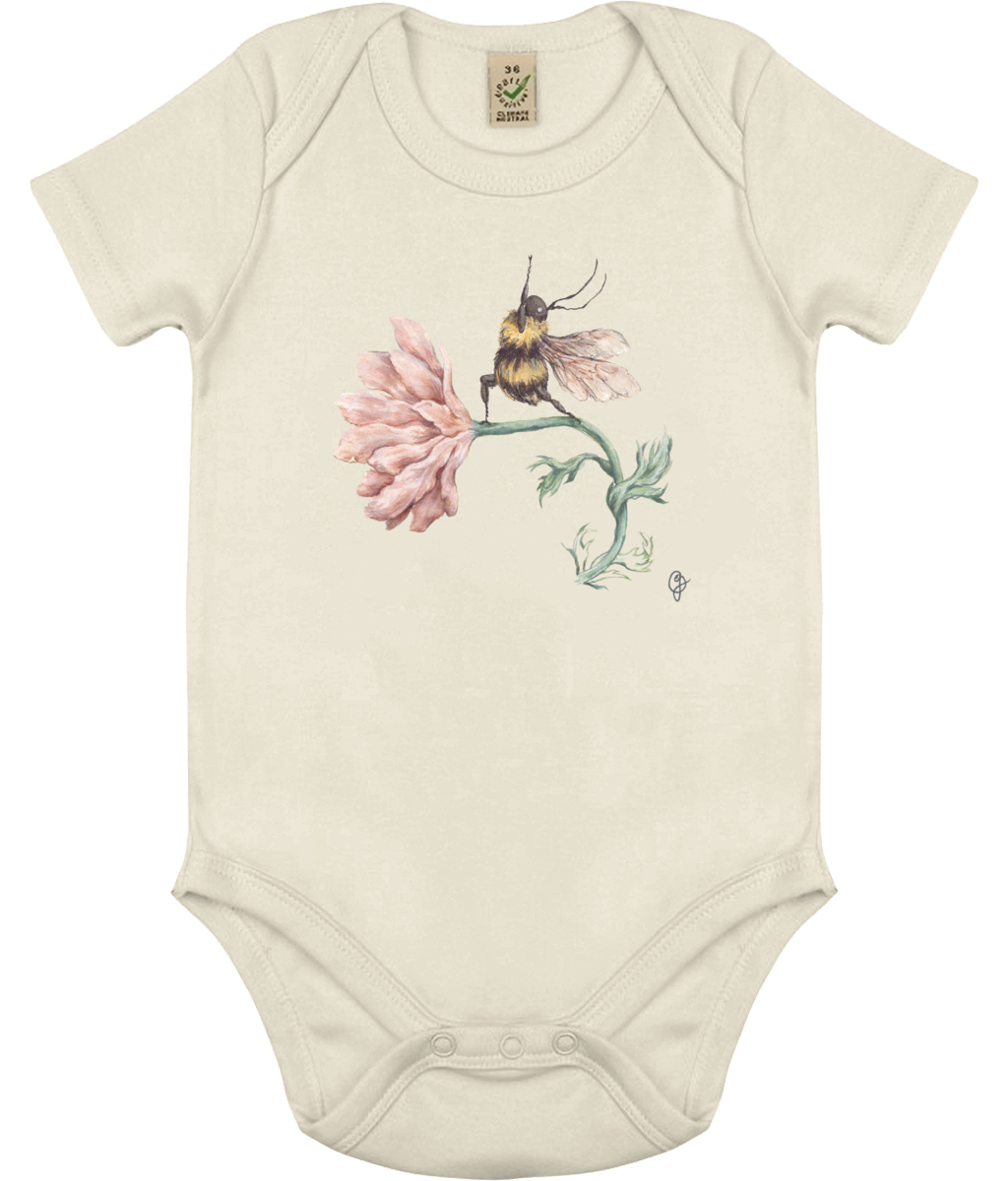 Organic Cotton Yoga Bee Babygrow