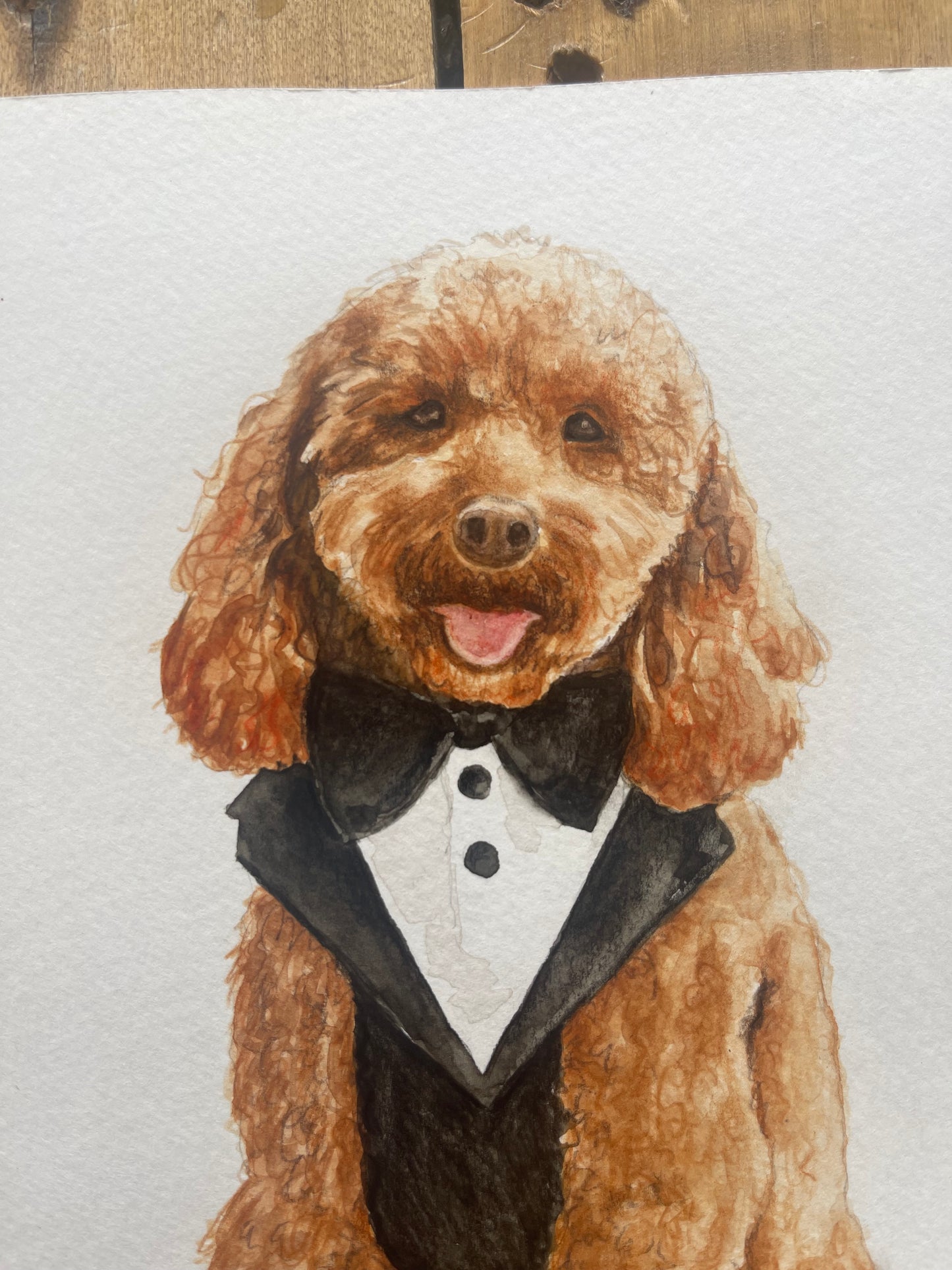 Watercolour Dog Portrait From Photo