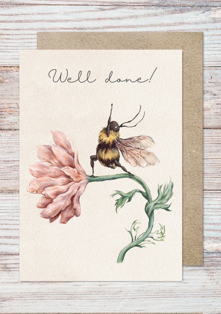 Watercolour greetings card by Green Fox Illustration