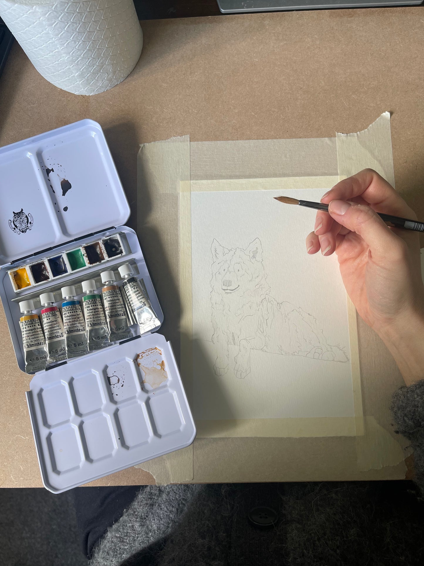 Wolf Illustration | Original Watercolour