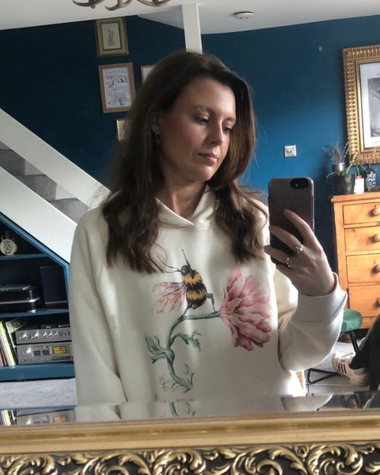 Yoga Bee Hoodie - Organic Cotton - Hand Drawn Design