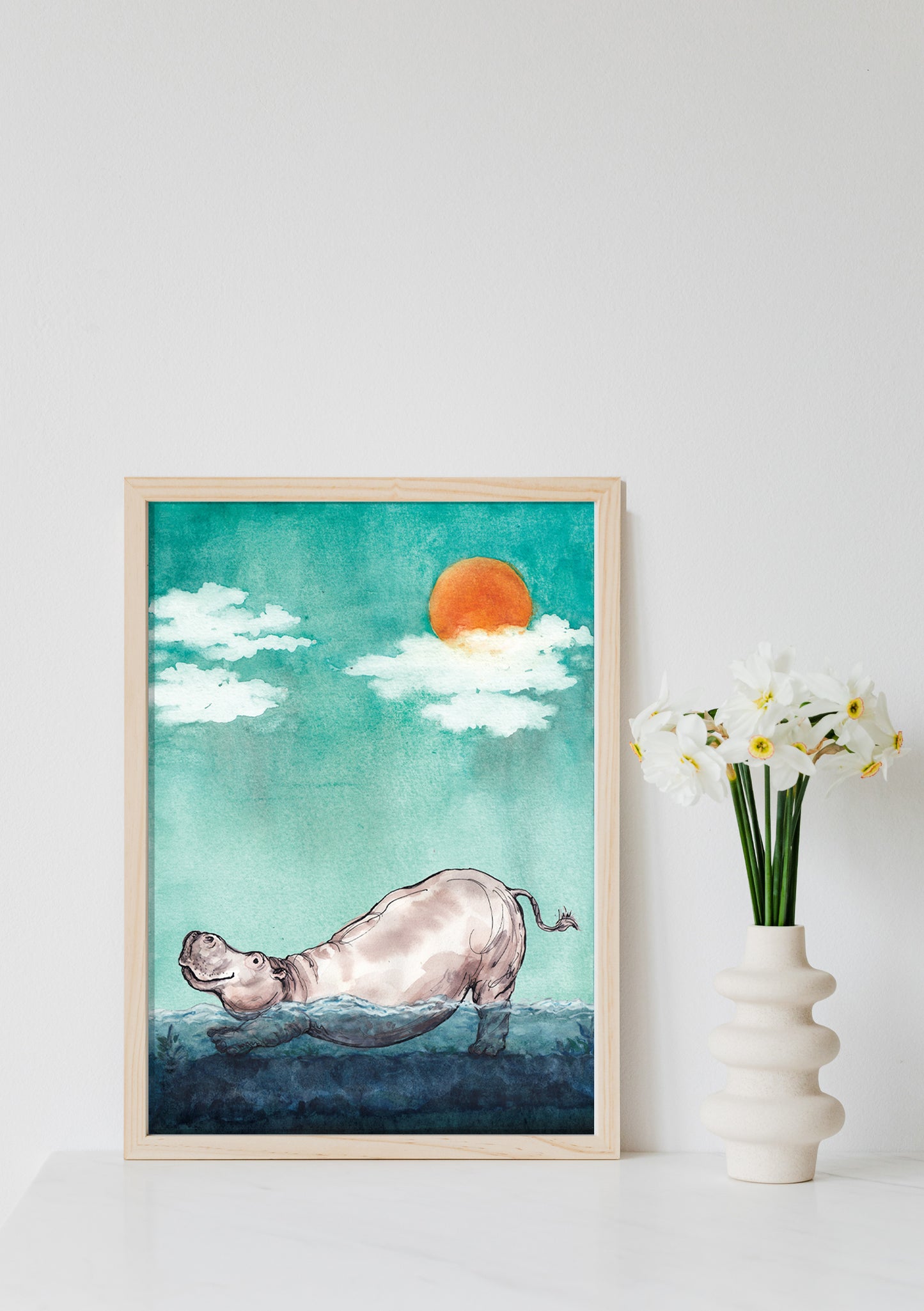 Yoga Hippo | Print