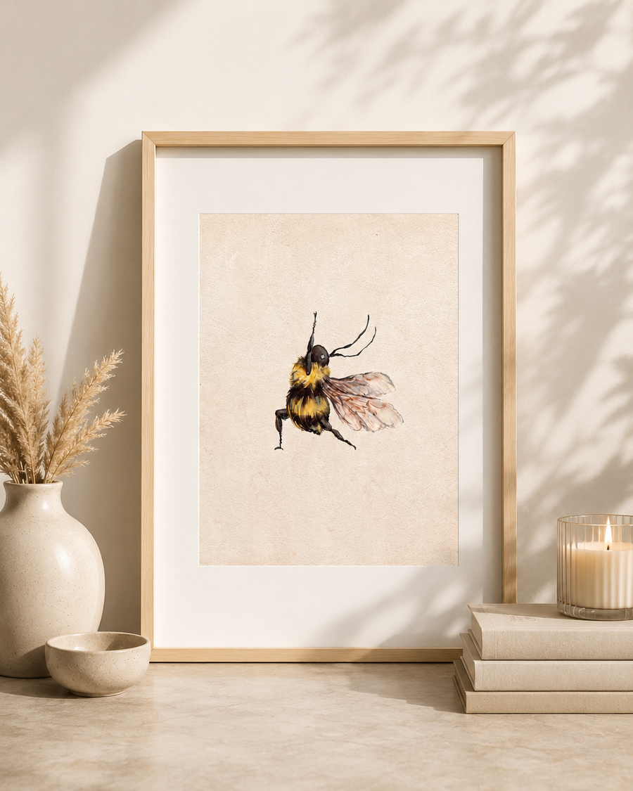 Framed yogi bee print 