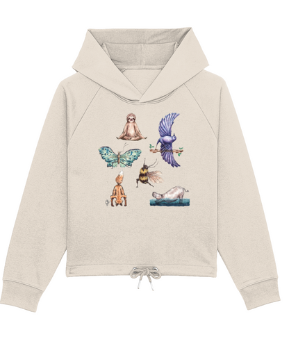 Organic Cotton | Watercolour Yoga Animals Hoodie