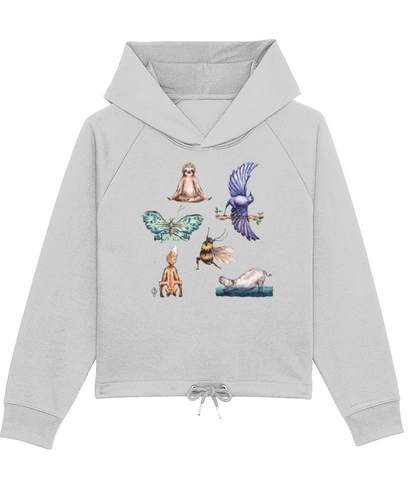 Organic Cotton | Watercolour Yoga Animals Hoodie