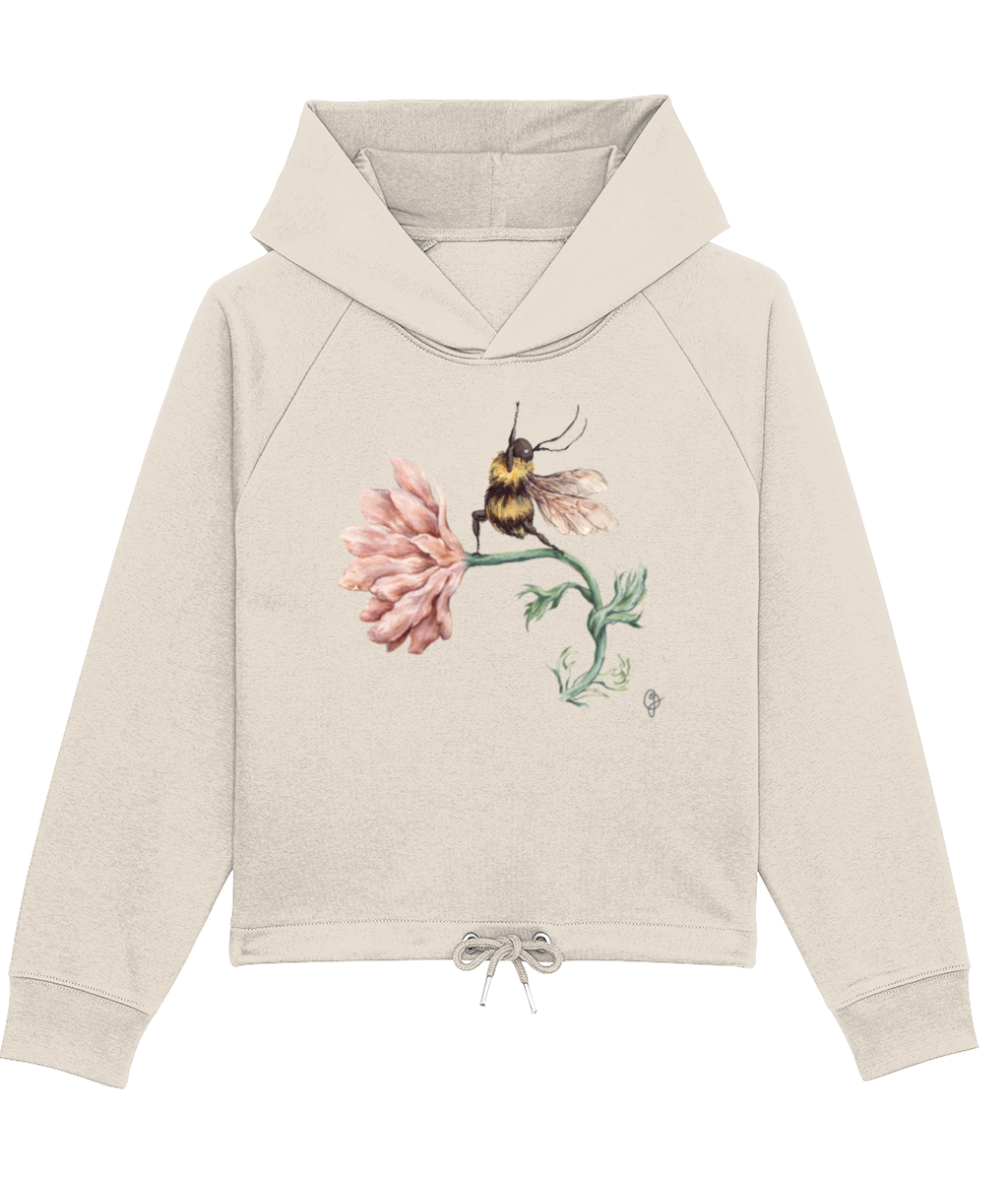 Organic Cotton Watercolour Yoga Bee Hoodie