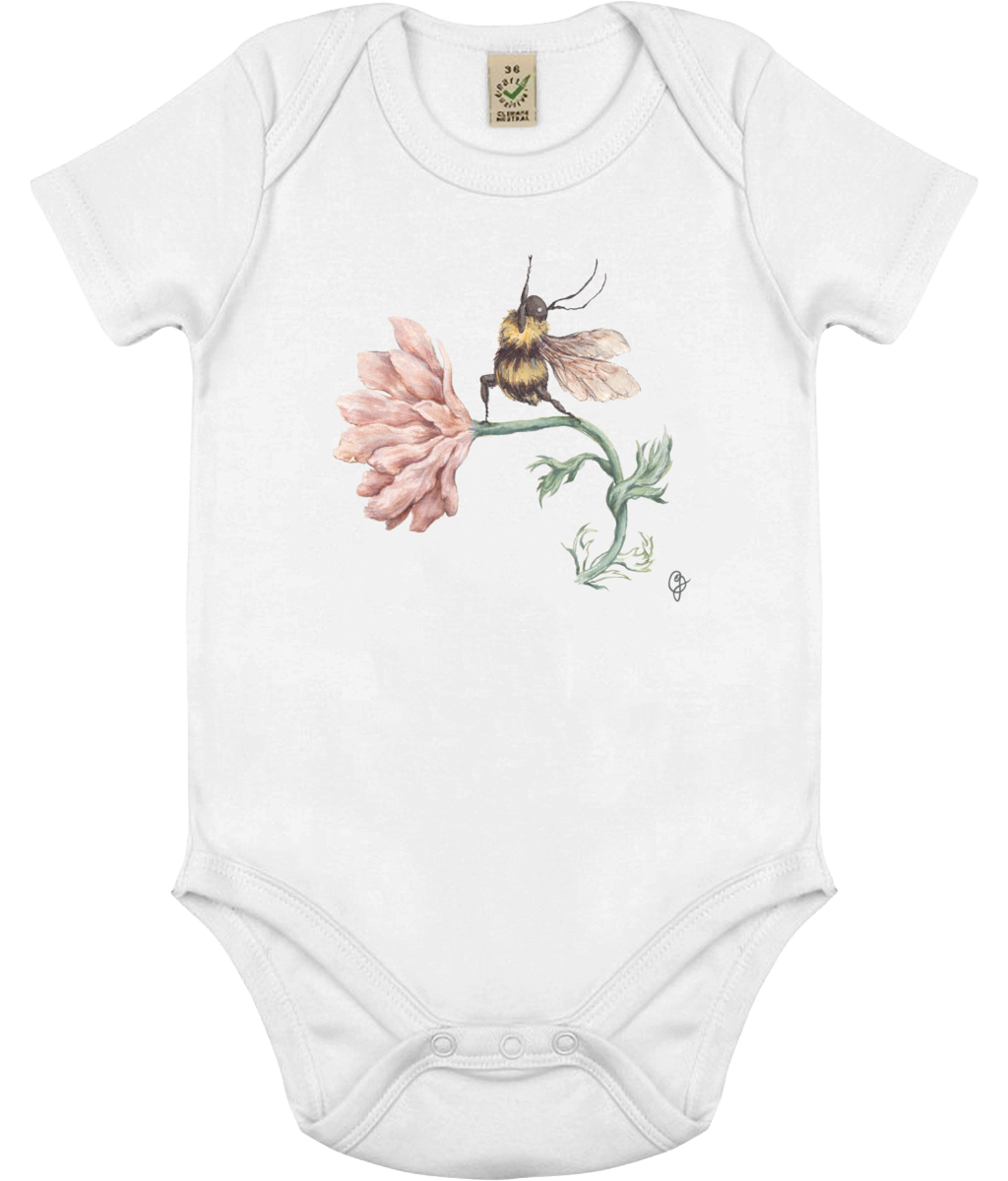 Organic Cotton Yoga Bee Babygrow