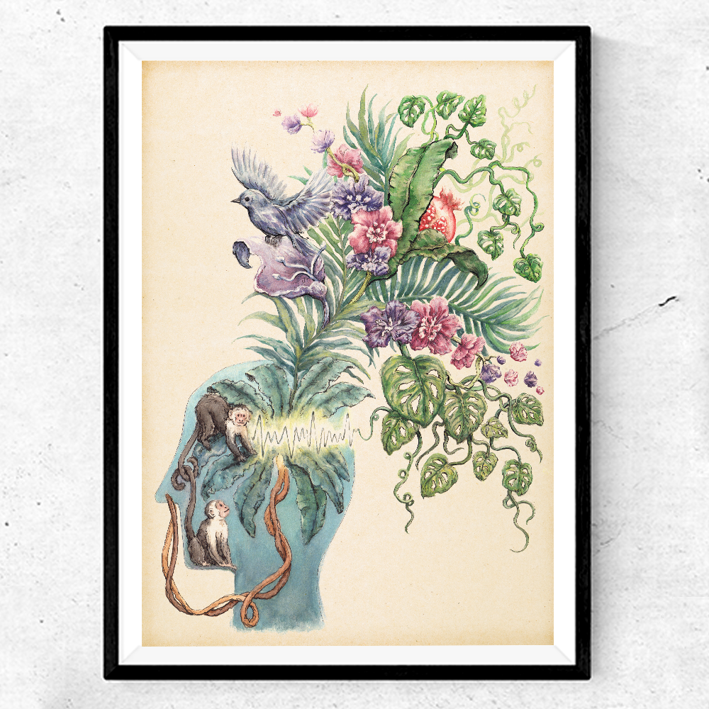 Monkey Mind Botanical | Print