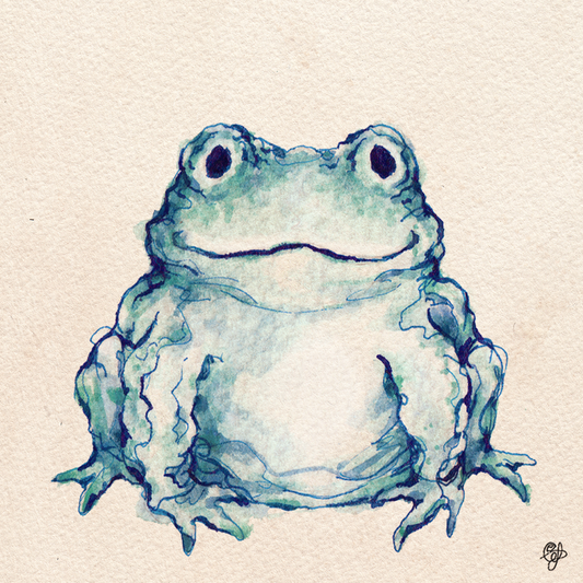 Watercolour Yoga Toad | Print