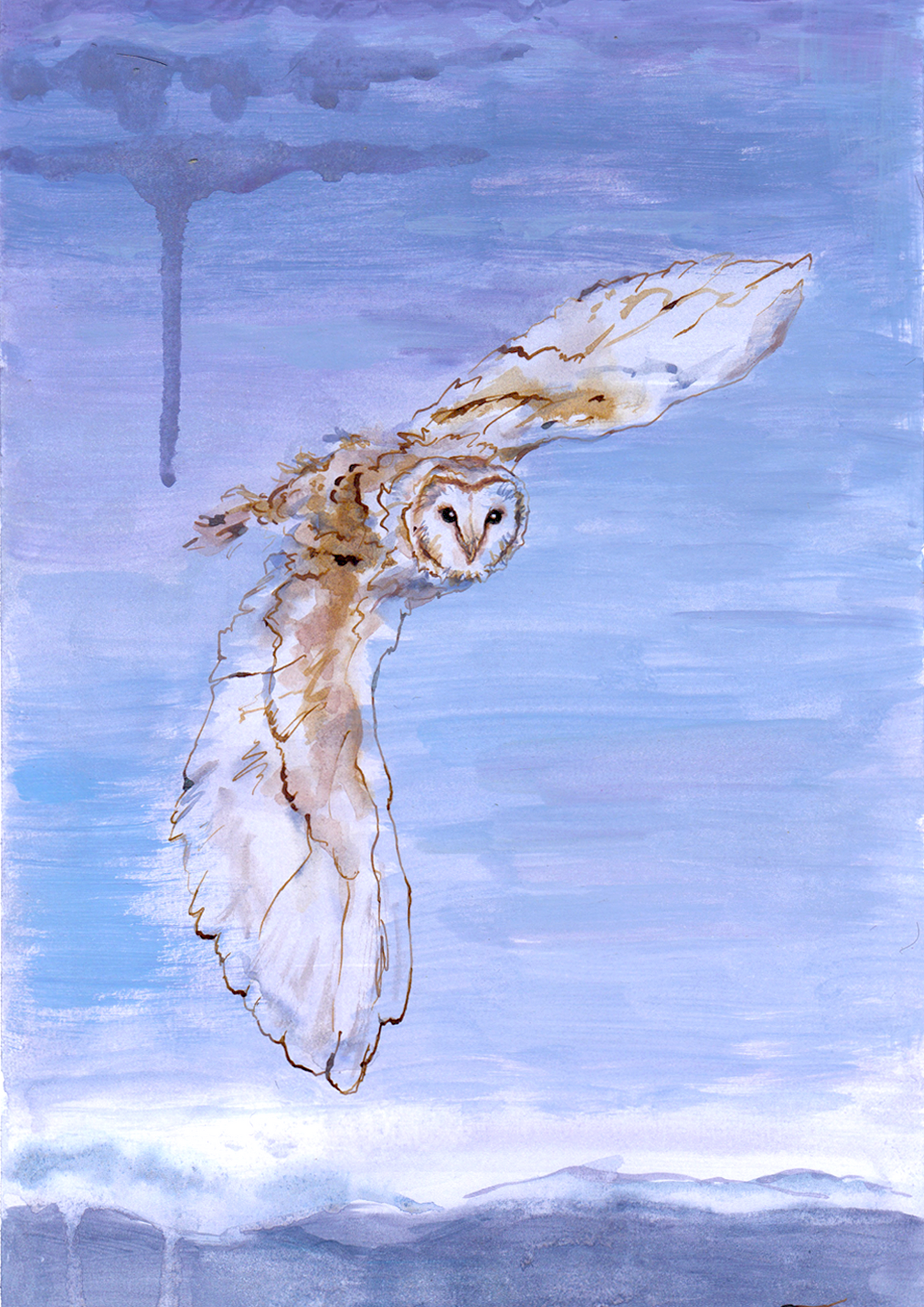 Athena's Owl Original Painting